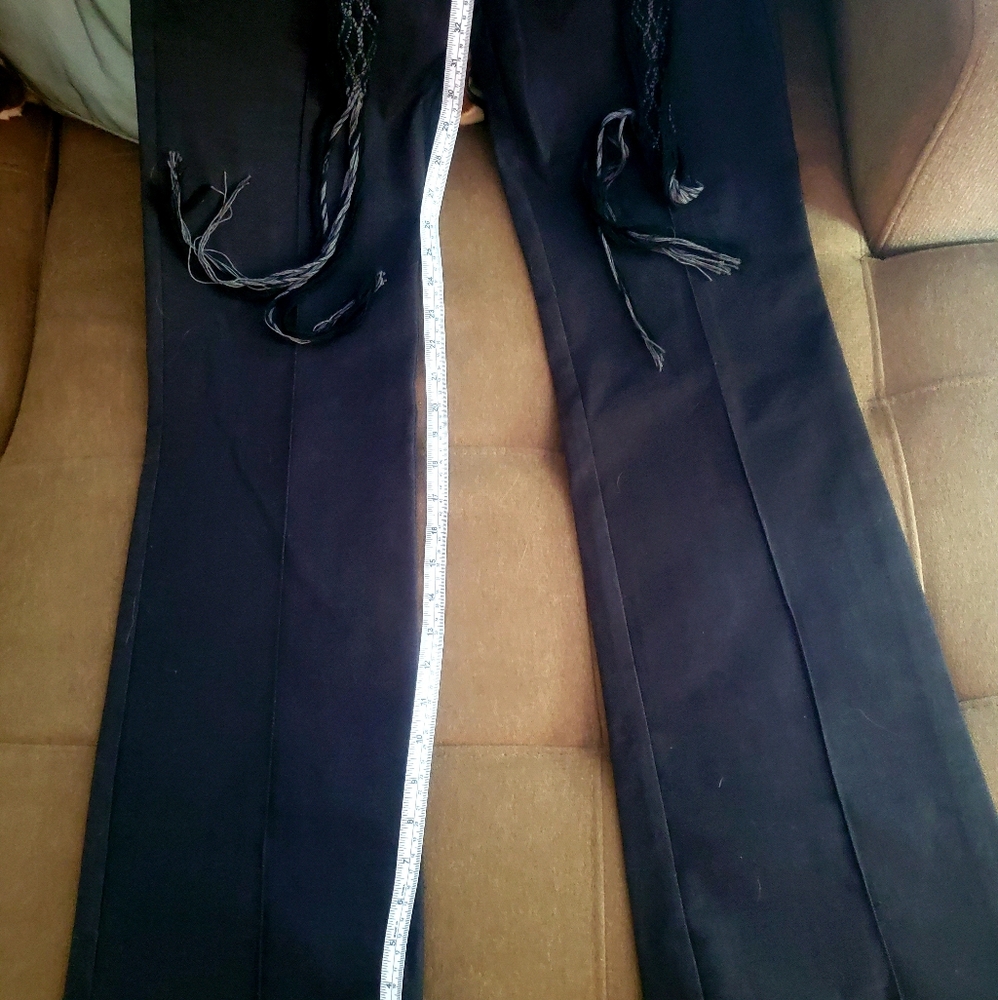 Fixed Fringe Belt Boot Cut Trousers - image 7